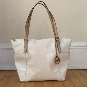 Michael Kors Patent Leather logo Tote